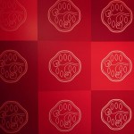 屏風は資生堂のロゴが、モダンな柄に仕立てられています。